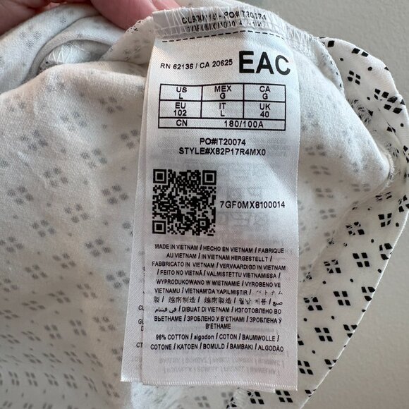 Men's Guess Black and White Large Polo Shirt - Picture 4 of 5